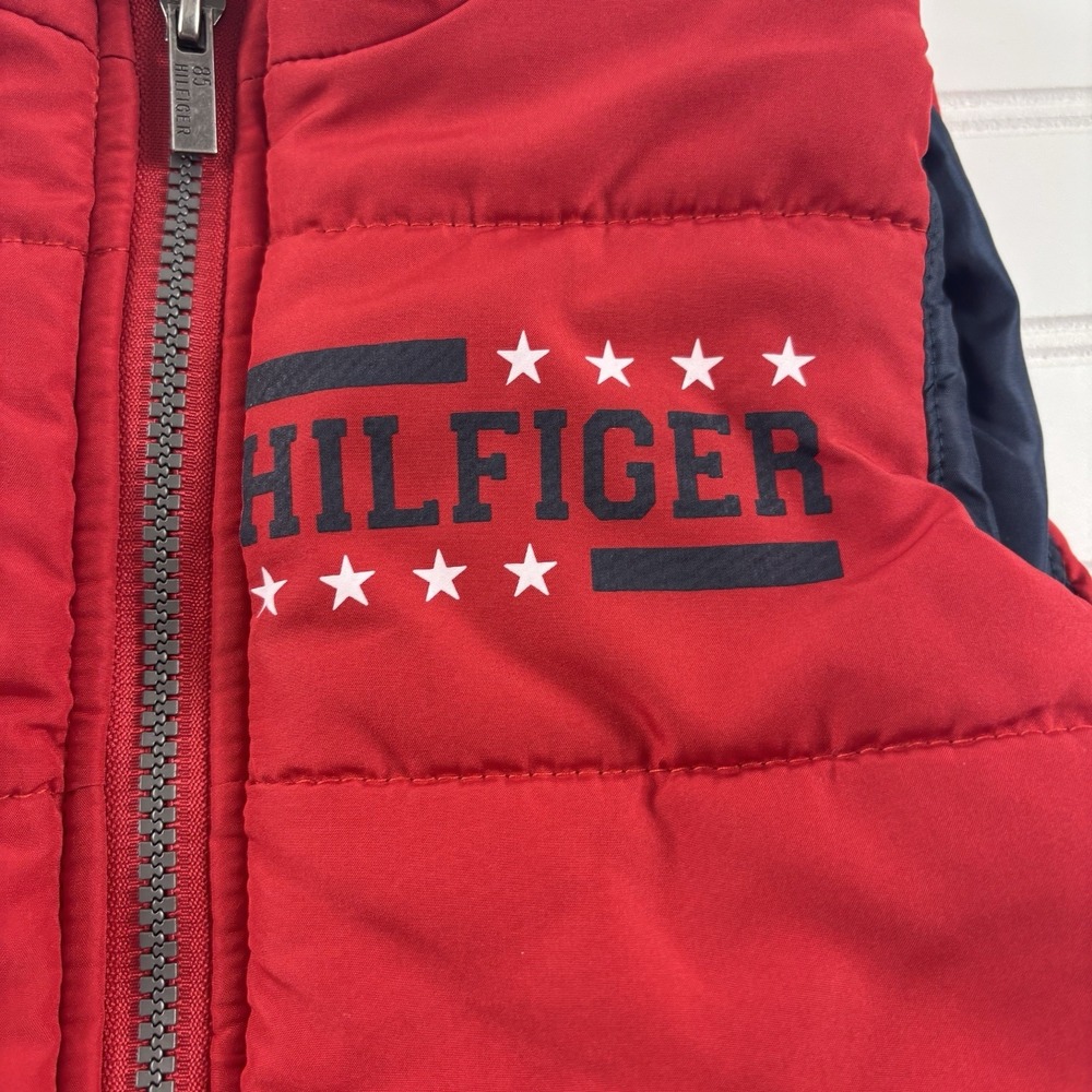 Tommy Hilfiger Puffer Vest‎ Toddler 4T Red Water Resistant Polyester Festive